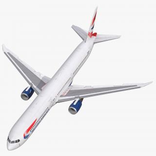 Boeing 767-400ER British Airways Rigged 3D model