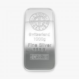 3D Silver Bar 1000g