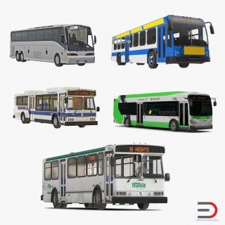 3D Buses Collection 5 model