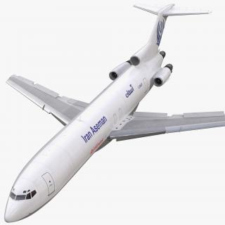 Boeing 727-200F Iran Aseman Rigged 3D model