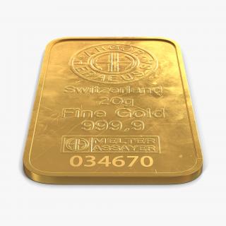 Gold Bar 20g 3D