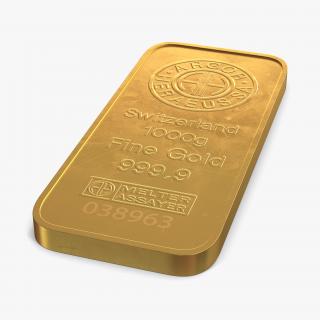 Gold Bar 1000g 3D model