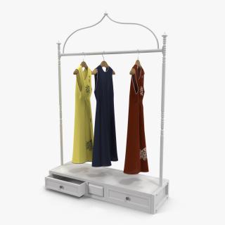 3D Iron Clothing Display Rack 3 model