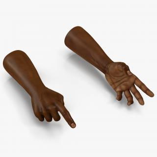 African Man Hands Rigged 3D model