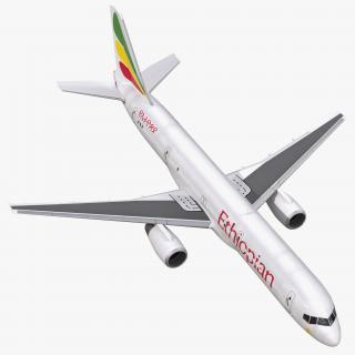 3D Boeing 757-200F Ethiopian Airlines Rigged