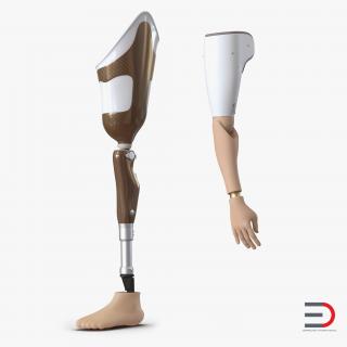 3D Prosthetic Leg and Arm Collection model