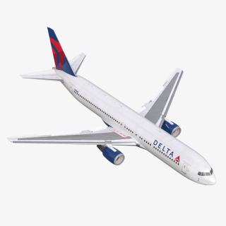 Boeing 767-300 Delta Air Lines Rigged 3D