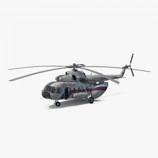 3D model Mil Mi-8 Hip Russian Medium Transport Helicopter Rigged