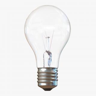 3D Electric Light Bulb Illuminated