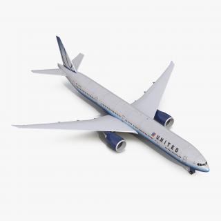 3D model Boeing 777-300 United Airlines