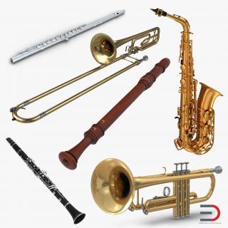 3D Woodwind Instruments Collection