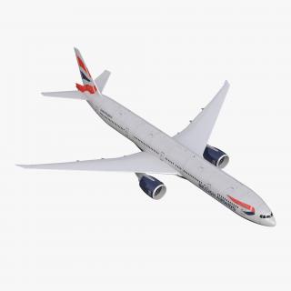 Boeing 777-300ER British Airways Rigged 3D model