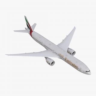 3D Boeing 777-300ER Emirates Airlines Rigged