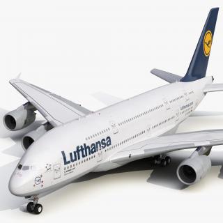 3D model Airbus A380-800 Lufthansa