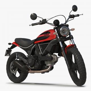 3D Motorcycle Ducati Scrambler Sixty2 Rigged