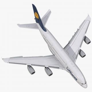 Airbus A380-800 Lufthansa Rigged 3D