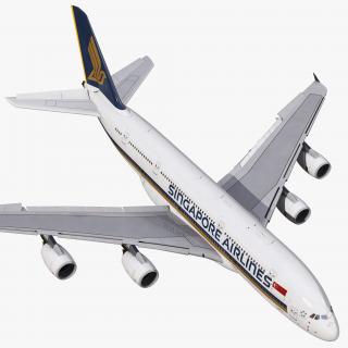 3D Airbus A380-900 Singapore Airlines Rigged