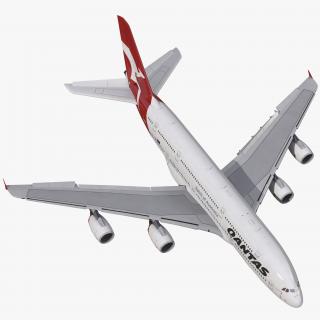 Airbus A380-900 Qantas Rigged 3D model