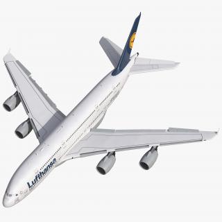 Airbus A380-900 Lufthansa Rigged 3D