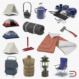 3D Camping Equipment 3D Models Collection model