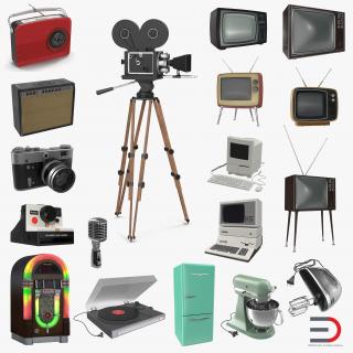 3D Retro Electronics Collection 3D Models model