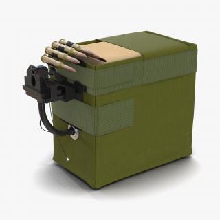 Machine Gun Ammunition Boxes Collection 3D model