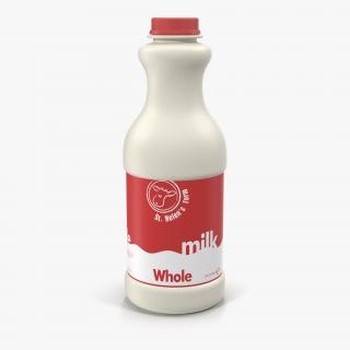 3D Milk Bottles Collection model