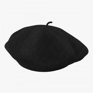 Wool Classic Beret Hat 3D