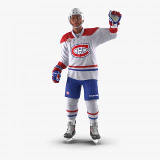 Hockey Player Montreal Canadiens Rigged 3D model