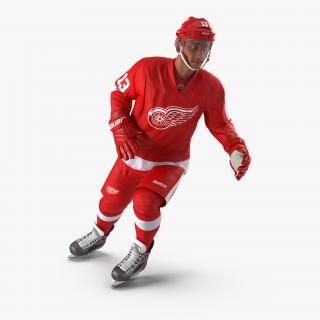 3D Hockey Player Detroit Red Wings Rigged model