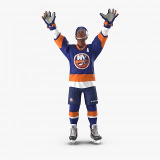 3D model Hockey Player Islanders Rigged