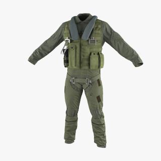 US Military Jet Fighter Pilot Uniform 3 3D model