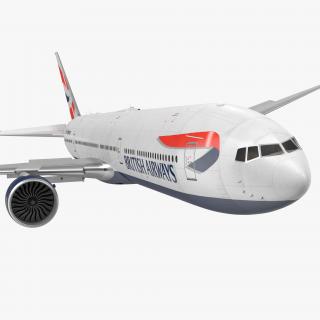 3D Boeing 777-8x British Airways Rigged