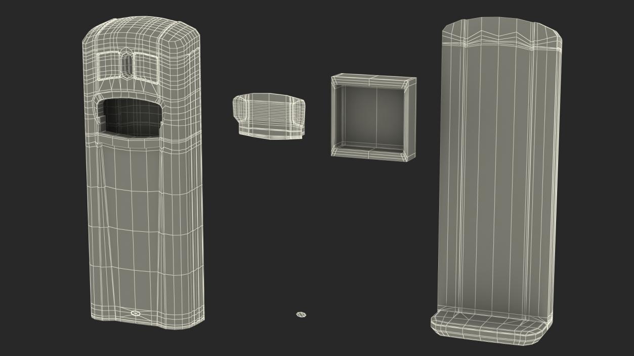 3D model City Pet Waste Station Glasdon Gray