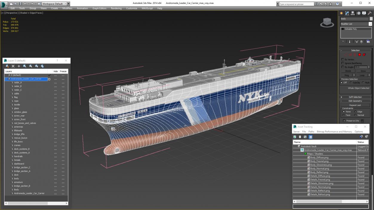 3D Andromeda Leader Car Carrier model