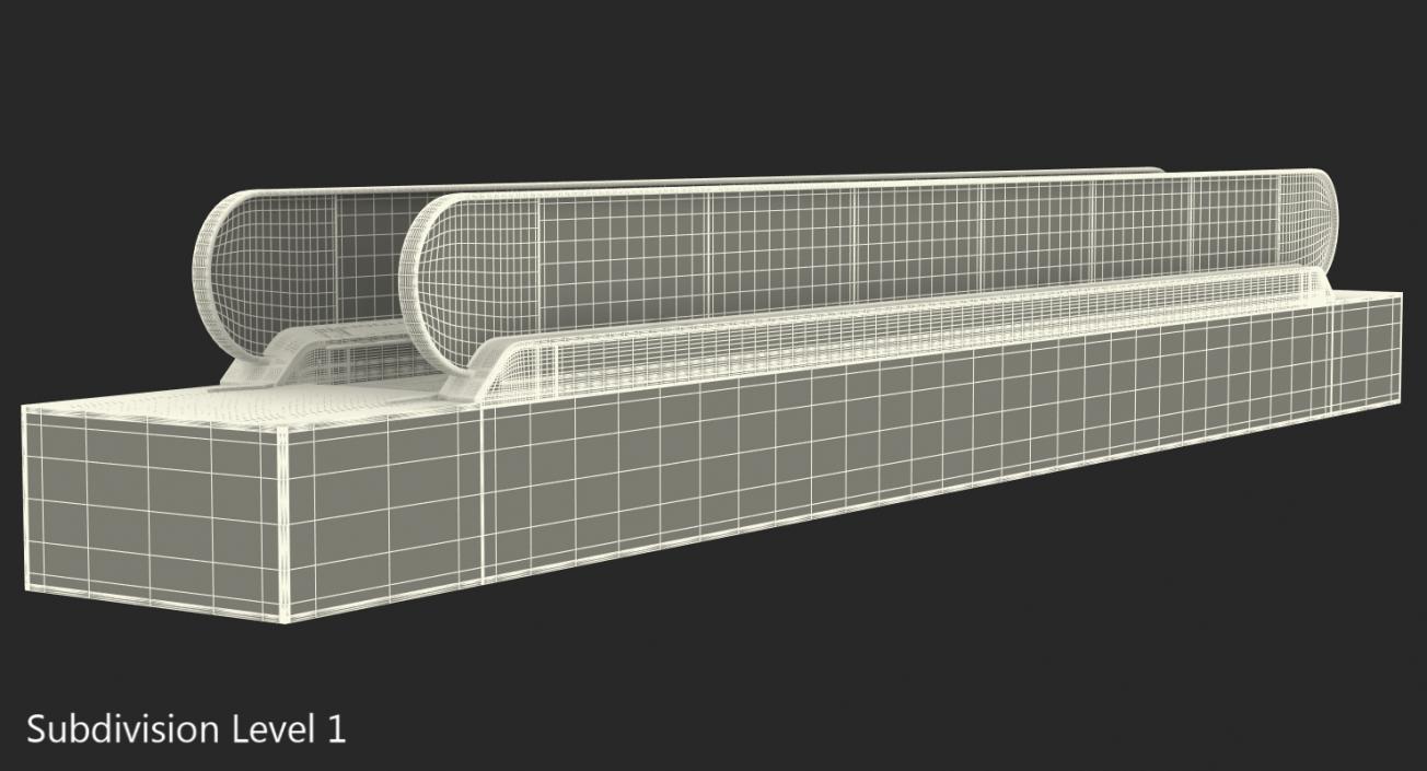 Airport Moving Walkway Rigged 3D model