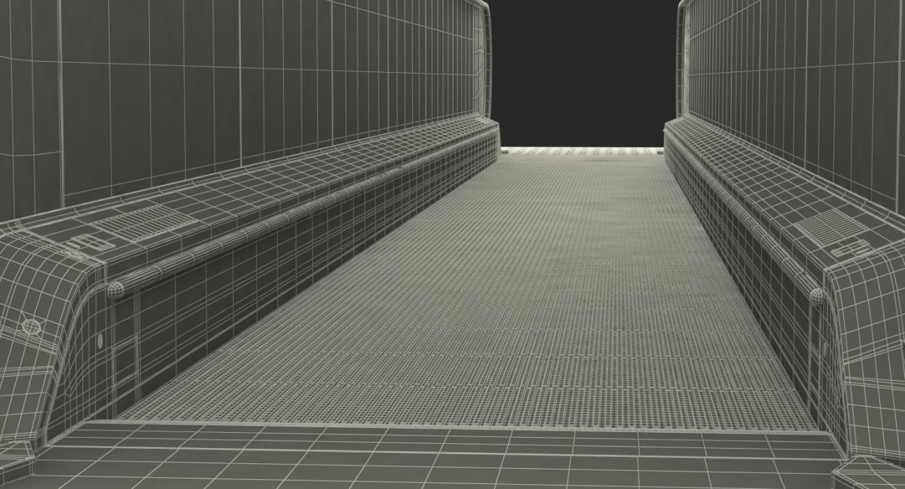 Airport Moving Walkway Rigged 3D model