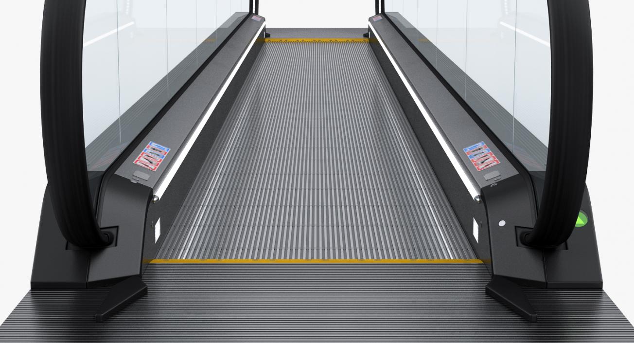 Airport Moving Walkway Rigged 3D model