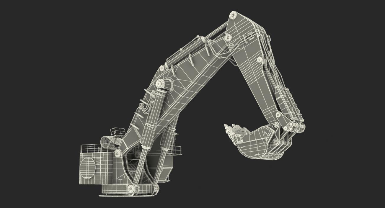 Backhoe Dredger Backacter 1100 Rigged 3D