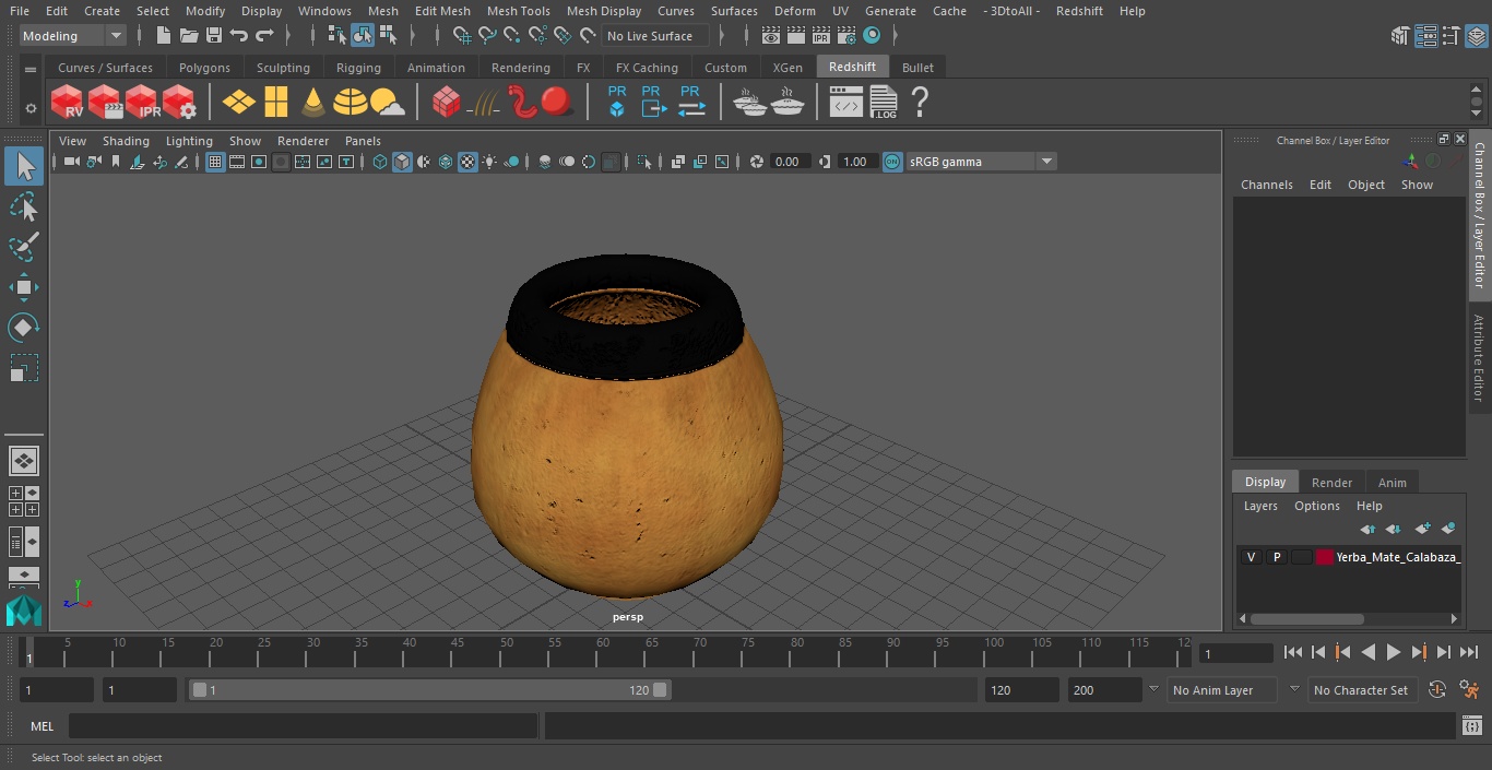 3D model Yerba Mate Calabaza Empty