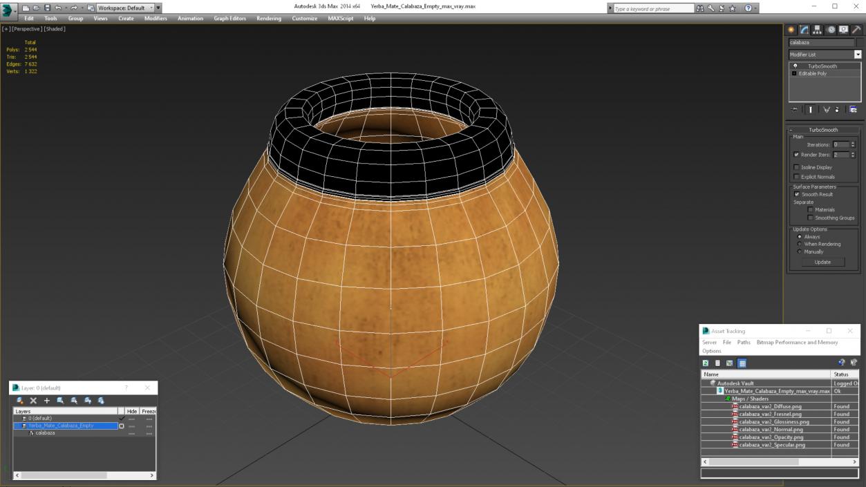 3D model Yerba Mate Calabaza Empty