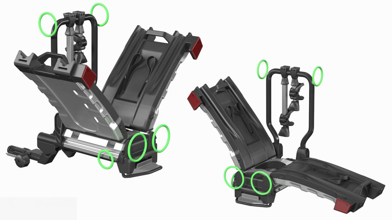 Hitch Bike Racks Platform Rigged 3D