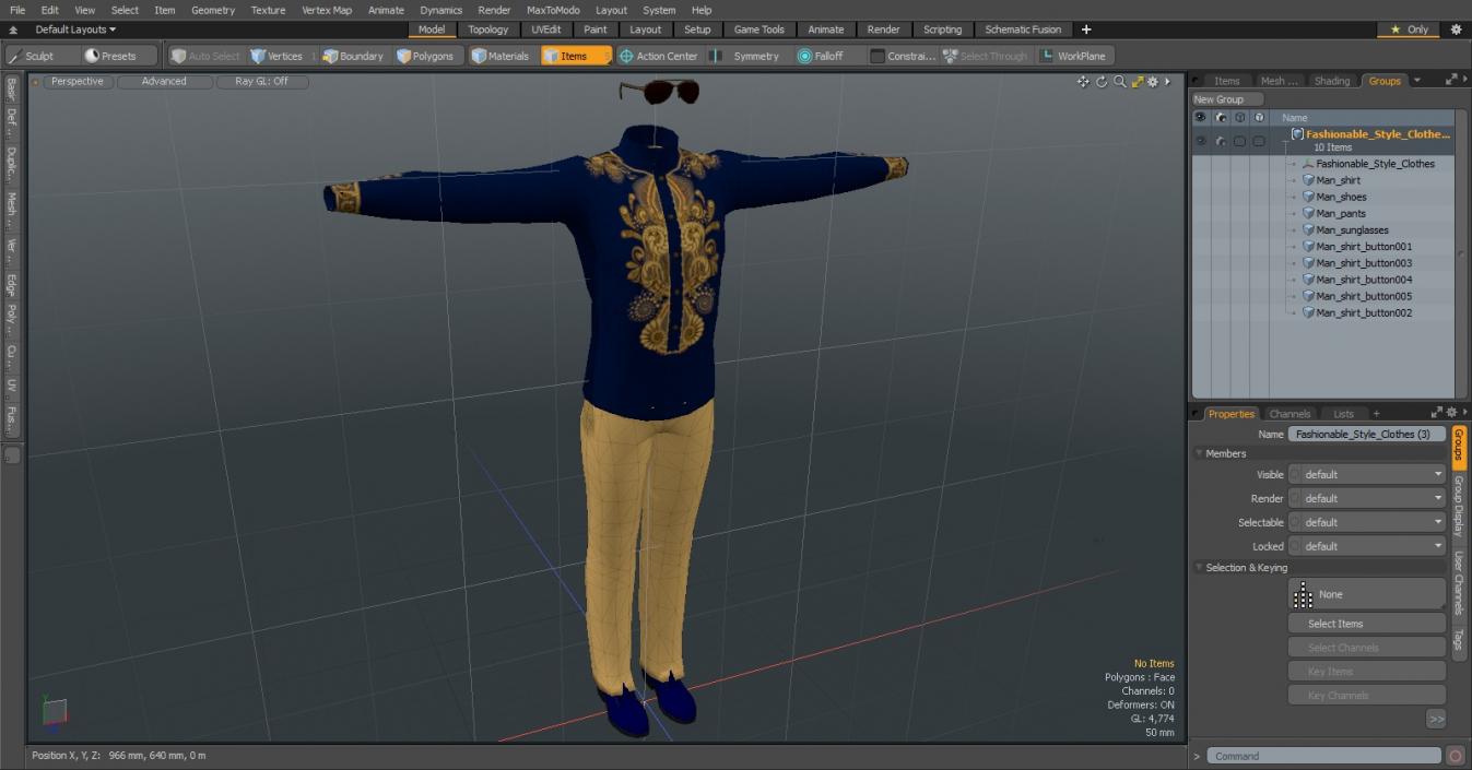 3D model Fashionable Style Clothes