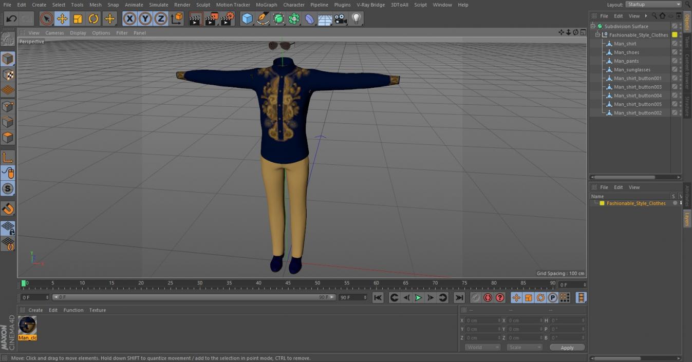 3D model Fashionable Style Clothes