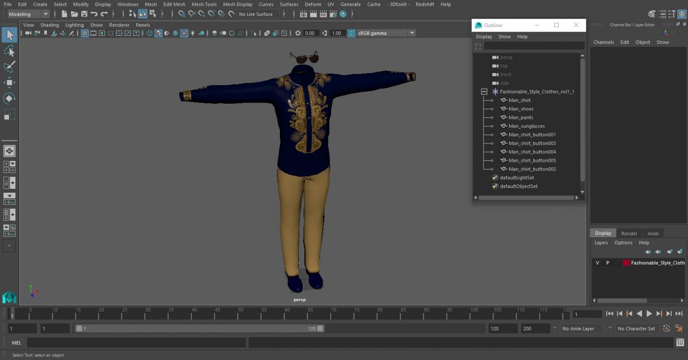3D model Fashionable Style Clothes