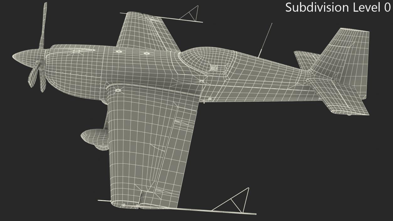 3D Extra EA300 Aerobatic Monoplane Rigged model