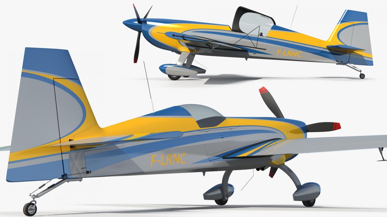 3D Extra EA300 Aerobatic Monoplane Rigged model