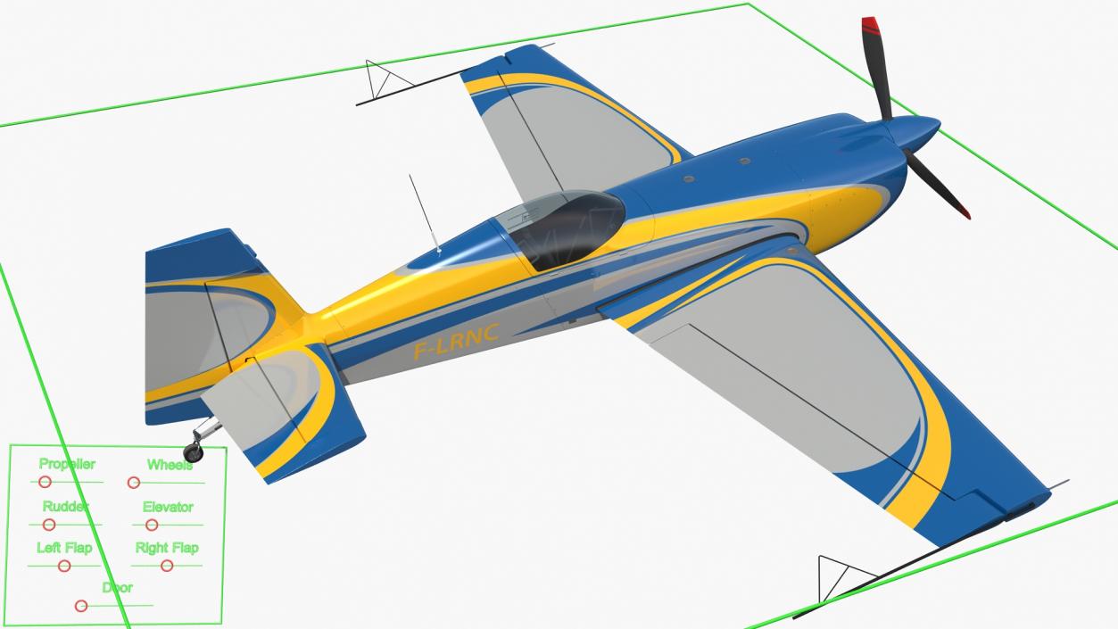 3D Extra EA300 Aerobatic Monoplane Rigged model