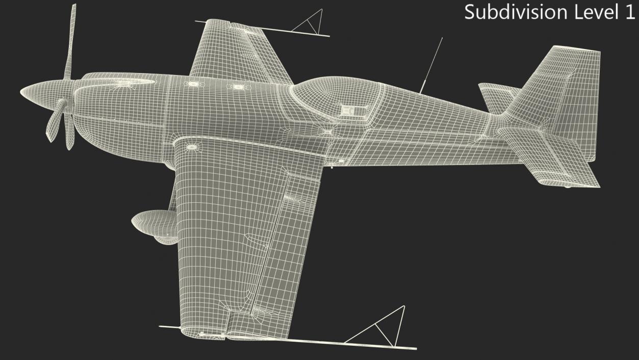 3D Extra EA300 Aerobatic Monoplane Rigged model