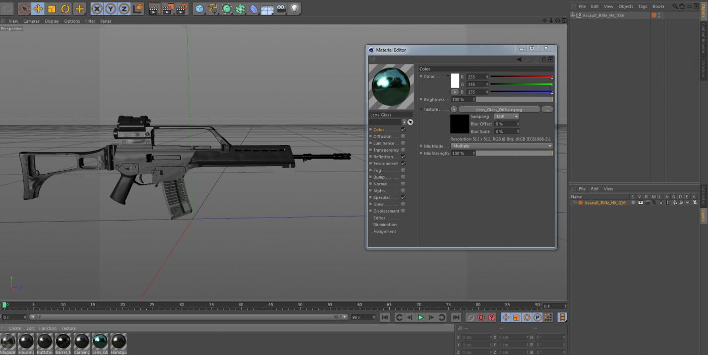 3D model Assault Rifle HK G36